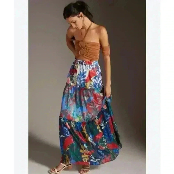 Hutch Dresses & Skirts - Anthropologie Hutch Medium tiered layered floral print boho pull on maxi skirt